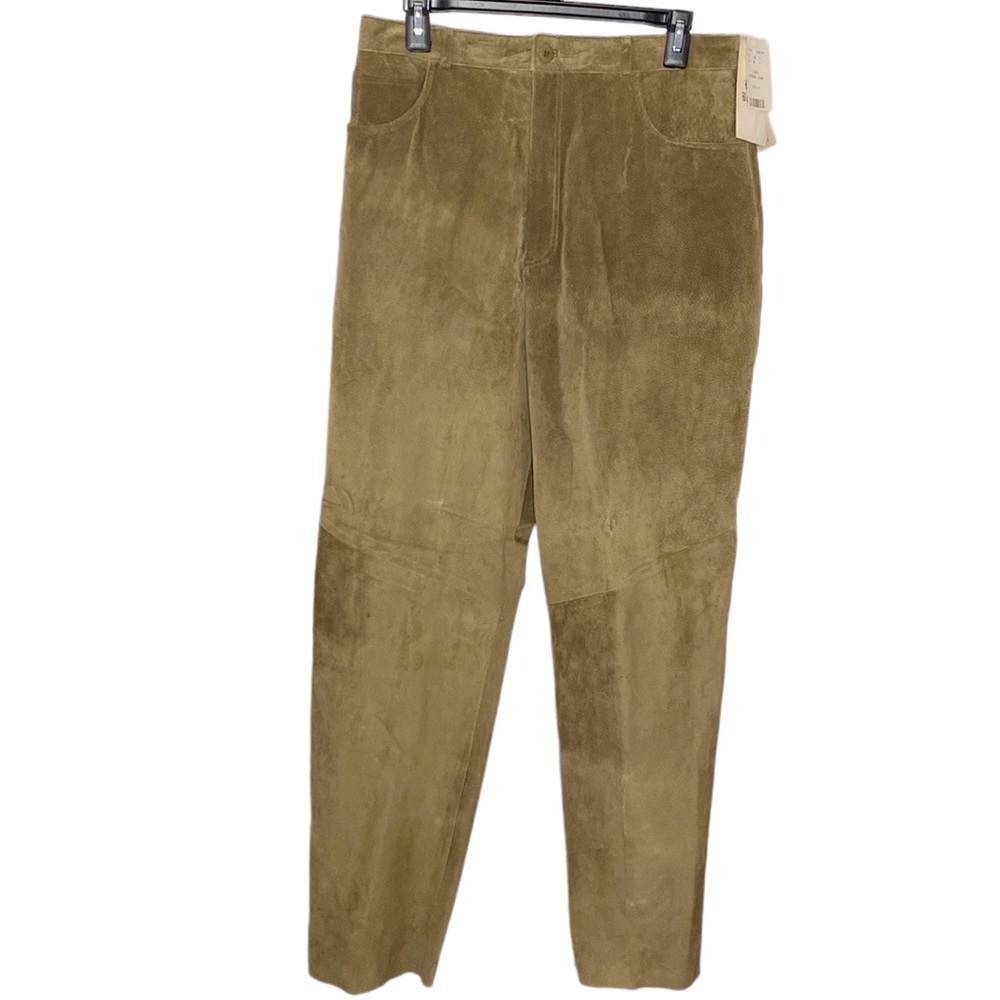 Peruvian Connection Lichen ochre suede jeans size 14